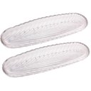 Ver imagem 1 de 2 Pratos Decorativos de Cristal Leaf 39x14x3cm Lyor Travessa Bandeja de Aparador