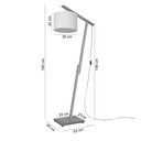 Ver imagem 3 de Abajur Luminária de Chão Aurora com Cúpula Base de Madeira - Bege