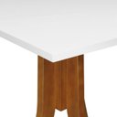 Ver imagem 4 de Mesa Bistrô Sevilha sem Porta sem Gavetas Madeira Maciça e MDF Decorise 80cm Amêndoa