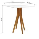 Ver imagem 3 de Mesa Bistrô Sevilha sem Porta sem Gavetas Madeira Maciça e MDF Decorise 80cm Amêndoa
