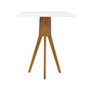 Ver imagem 5 de Mesa Bistrô Sevilha sem Porta sem Gavetas Madeira Maciça e MDF Decorise 80cm Amêndoa