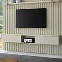 Ver imagem 3 de Painel Ripado Decorativo 160cm X 240cm em Madeira Mdf Cor:luna