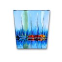 Ver imagem 6 de Mini Quadro Decorativo de Barcos Pintados a Mão em Acrílico Medindo 30x25cm