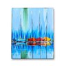 Mini Quadro Decorativo de Barcos Pintados a Mão em Acrílico Medindo 30x25cm - 2