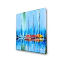 Ver imagem 5 de Mini Quadro Decorativo de Barcos Pintados a Mão em Acrílico Medindo 30x25cm