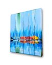 Ver imagem 5 de Mini Quadro Decorativo de Barcos Pintados a Mão em Acrílico Medindo 30x25cm
