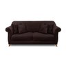 Sofá 3 Lugares Pé de Madeira Julieta 220 Cm Suede Café S04 - D'rossi - 2