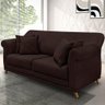 Sofá 3 Lugares Pé de Madeira Julieta 220 Cm Suede Café S04 - D'rossi - 6