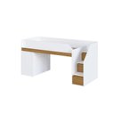 Ver imagem 5 de Cama Infanto Juvenil Estação de Trabalho Cor Branco com Carvalho Xingu com Colchão Incluso
