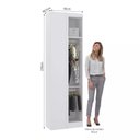 Ver imagem 2 de Guarda-roupa Canto Reto Modulado com Espelho 1 Porta Alpes Luciane