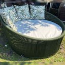 Ver imagem 1 de Chaise Palmeira Em Corda Náutica Verde - Tecido Duna Cru e Vinales Verde