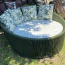 Chaise Palmeira Em Corda Náutica Verde - Tecido Duna Cru e Vinales Verde - 2