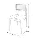 Ver imagem 4 de Cadeira de Jantar e Living Millie com Tela Natural Estofada Bouclê - Desk Design
