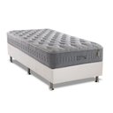 Ver imagem 1 de Cama Box Solteiro: Colchão Molas Ensacadas Anjos MasterPocket Soft Dream + Base CRC Courano White(