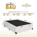 Ver imagem 4 de Cama Box com Baú Casal Royal Sleep Tecido Sintético Branco