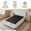 Ver imagem 3 de Cama Box com Baú Casal Royal Sleep Tecido Sintético Branco