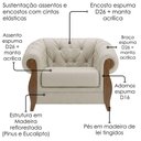 Ver imagem 5 de Poltrona Decorativa Capitone Milano Pes Madeira Courino Tcs 725 Moll