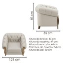Ver imagem 3 de Poltrona Decorativa Capitone Milano Pes Madeira Courino Tcs 725 Moll