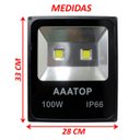 Ver imagem 6 de Kit 6 Refletor Led Branco Holofote Externo Jardim Muro 100w