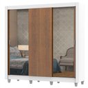 Ver imagem 3 de Guarda-roupa Casal Madesa Lyon Plus 3 Portas de Correr com Espelhos 4 Gavetas com Pés