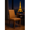 Ver imagem 1 de Cadeira Sabrina Base Fixa de Madeira Maciça com Puxador e Metalassê Courino Lá Paz