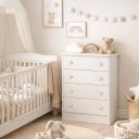 Ver imagem 3 de Cômoda para Bebê Infantil com 4 Gavetas Branca R2 Móveis