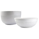 Ver imagem 1 de Conjunto Tigela Grande 2990ml e Bowl 630ml Branco Canelado Assar e Servir Germer Cozinha