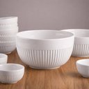 Ver imagem 5 de Conjunto Tigela Grande 2990ml e Bowl 630ml Branco Canelado Assar e Servir Germer Cozinha