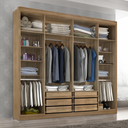 Ver imagem 3 de Guarda-roupa Casal Valencia 6 Portas 6 Gavetas com Espelho