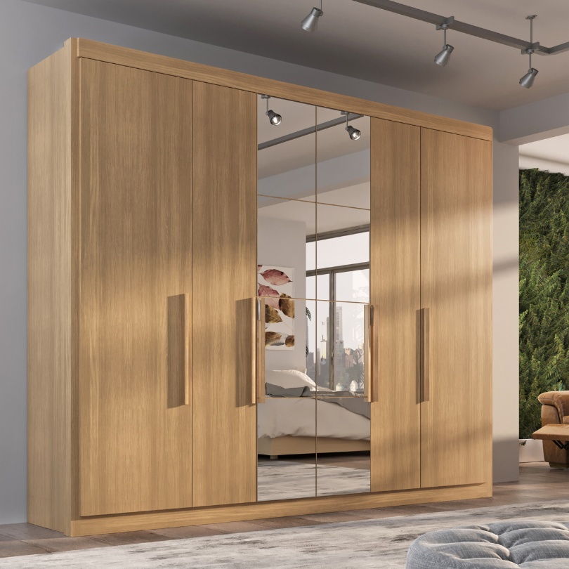 Guarda Roupa Casal Valencia 6 Portas 6 Gav C/ Esp Teka Madrid