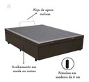 Ver imagem 6 de Cama Viuva Box Baú 128x188 - Corino - Preto