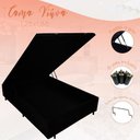 Ver imagem 2 de Cama Viuva Box Baú 128x188 - Corino - Preto