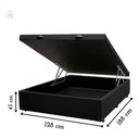 Ver imagem 4 de Cama Viuva Box Baú 128x188 - Corino - Preto