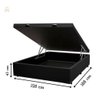 Cama Viuva Box Baú 128x188 - Corino - Preto - 4