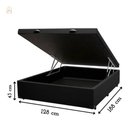 Ver imagem 4 de Cama Viuva Box Baú 128x188 - Corino - Preto