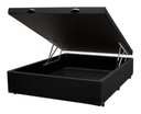 Ver imagem 1 de Cama Viuva Box Baú 128x188 - Corino - Preto