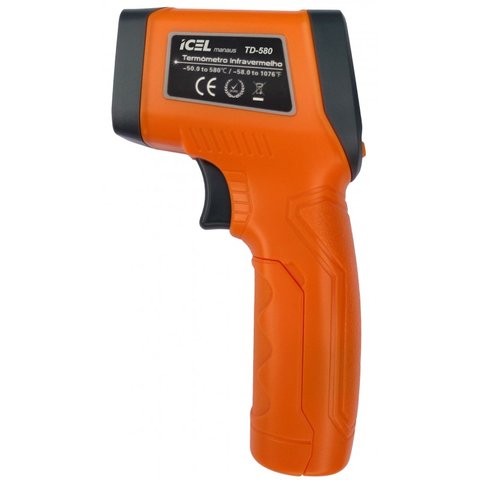 Termômetro Infravermelho (-50 a 580°c) com Certificado de Calibração