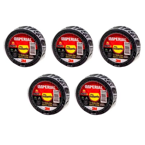 Kit 5 Fitas Isolante 18mm X 10m Imperial
