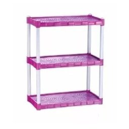 Estante Modular Plástica Rosa 3 Prateleiras - 1