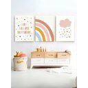 Ver imagem 1 de Kit 3 Quadros Decorativos Infantil Arco Iris No1