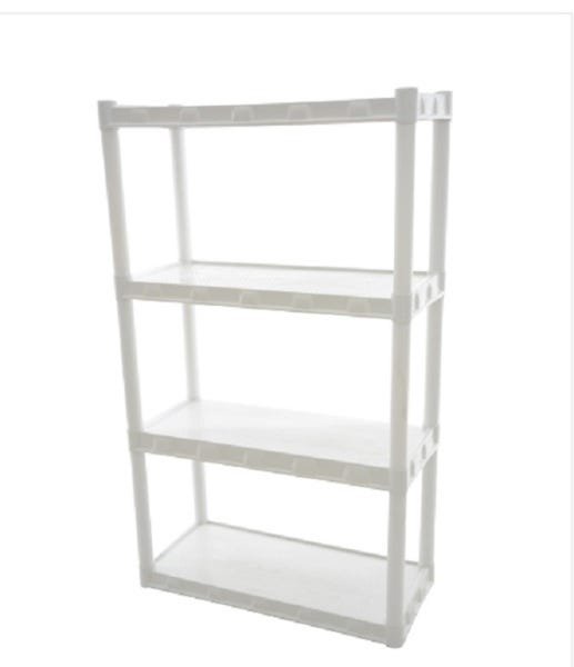 Estante Plastica Modular Branca Com 4 Prateleiras