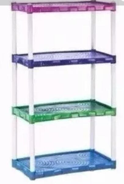 Estante Plastica Modular Colorida Com 4 Prateleiras