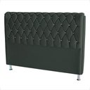 Ver imagem 2 de Cabeceira de Cama Box Londres Casal Queen 160 Cm Suede Botão de Strass Grafite do Lar Móveis e