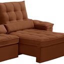 Ver imagem 5 de Sofá Retrátil Reclinável para Sala 3 Lugares 250cm Maresi F04 Veludo Terracota - Lyam Decor