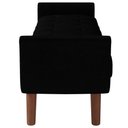 Ver imagem 2 de Puff Recamier Decorativo com Pés em Madeira 195cm Itália Bouclê Preto
