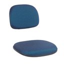 Ver imagem 2 de Kit Assento e Encosto Tapecado Conjunto Secretaria Ponta Caida para Cadeira de Escritorio Azul Popmo
