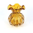 Ver imagem 2 de Vaso de Vidro Tipo Murano Ambar 11 x 11,5 cm | Casa Del Grande