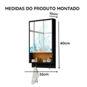 Ver imagem 3 de Espelheira Armário Aéreo de Banheiro com Espelho Penelope - Jm3 Móveis:preto/nature