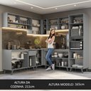 Ver imagem 6 de Armário de Cozinha Completa de Canto 445cm Cinza Nice Madesa 01