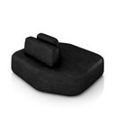 Ver imagem 4 de Sofá Ilha Dakota Chaise 168cm Modulado Encosto Almofada Solta Pu Preto G33 - Gran Belo